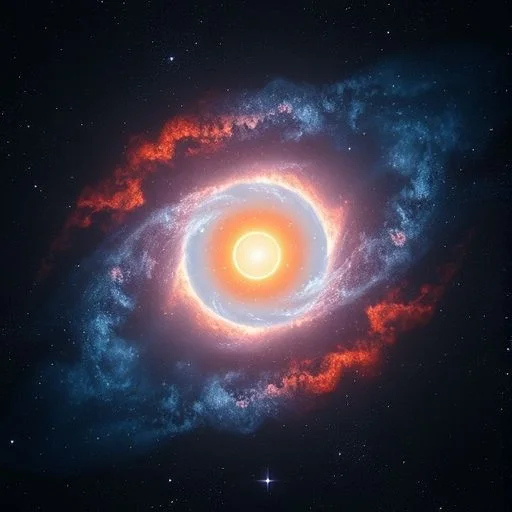 Vibrant stellar nursery nebula, glowing with forming stars.